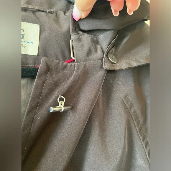 London Fog Trench Coat Women M Brown Removable Hood Lightweight Classic Neutral - Picture 8 of 13